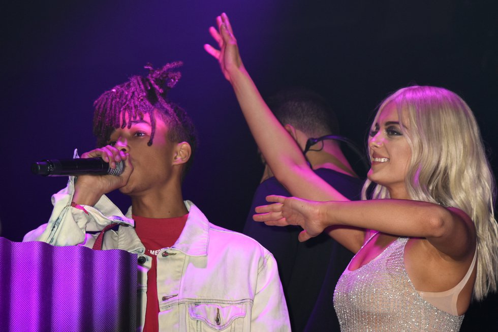 Jaden Smith y Bebe Rexha durante la fiesta posterior a la entrega de premios. Jaden Smith y Bebe Rexha durante la fiesta posterior a la entrega de premios.