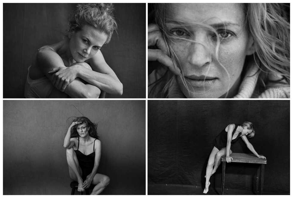 Combo de fotografías Nicole Kidman, Uma Thurman, Julianne Moore y Robin Wright, en su posado para la edición 2017 del famoso calendario de la compañía de neumáticos italiana Pirelli. Combo de fotografías Nicole Kidman, Uma Thurman, Julianne Moore y Robin Wright, en su posado para la edición 2017 del famoso calendario de la compañía de neumáticos italiana Pirelli.