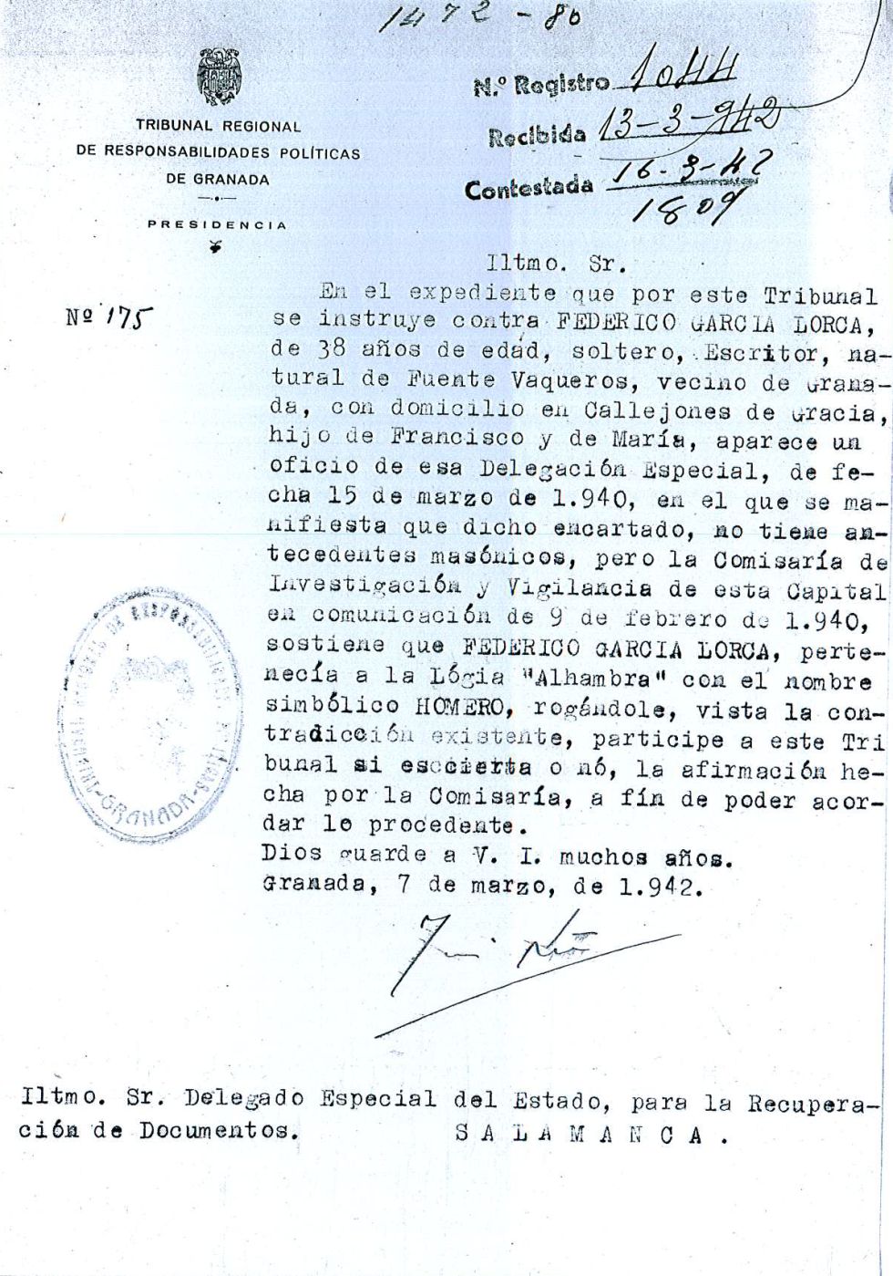 Los documentos de la investigación sobre Federico García Lorcatras su muerte Los documentos de la investigación sobre Federico García Lorcatras su muerte