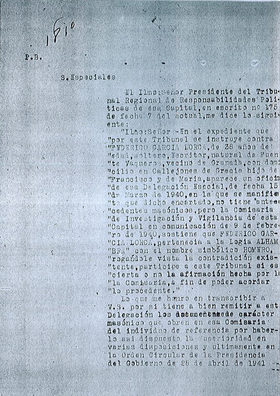 Los documentos de la investigación sobre Federico García Lorcatras su muerte Los documentos de la investigación sobre Federico García Lorcatras su muerte