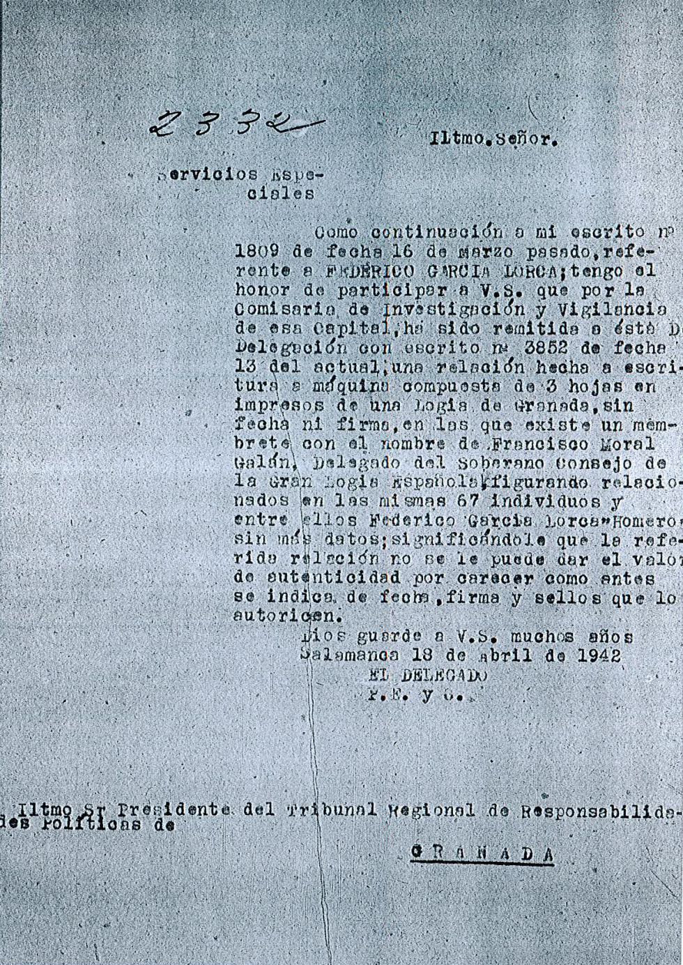 Los documentos de la investigación sobre Federico García Lorcatras su muerte Los documentos de la investigación sobre Federico García Lorcatras su muerte