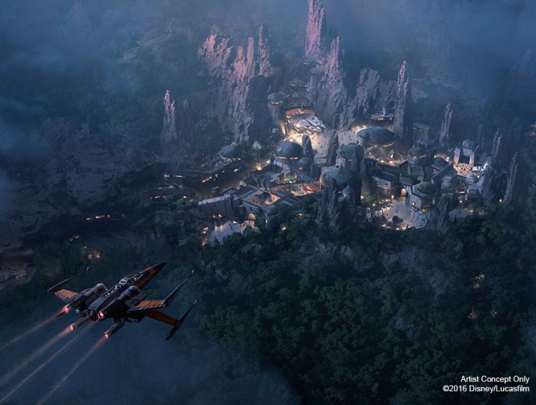 Recreación de "Star Wars Land" que abrirá sus puertas en 2019.