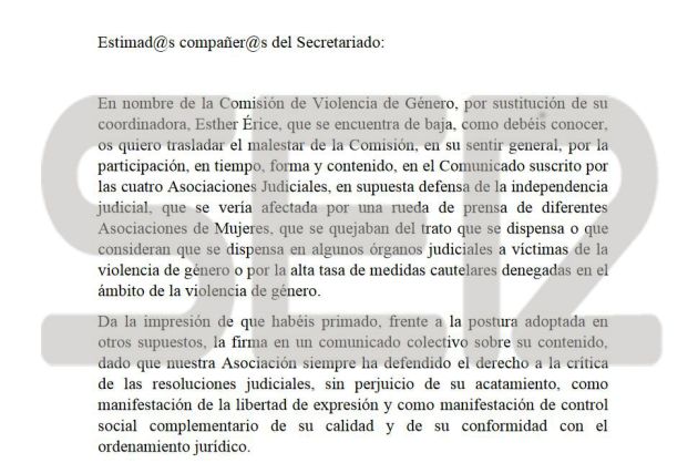 Reprimenda a Jueces para la Democracia de sus expertas en violencia de