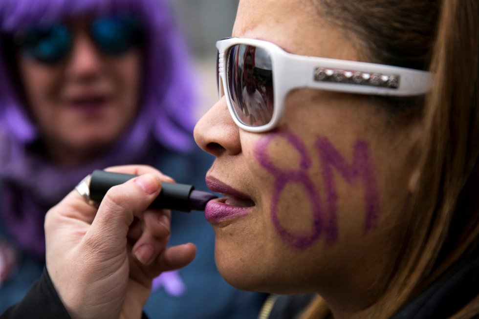 Concentración durante la huelga feminista convocada con motivo del Día de la Mujer. Concentración durante la huelga feminista convocada con motivo del Día de la Mujer.