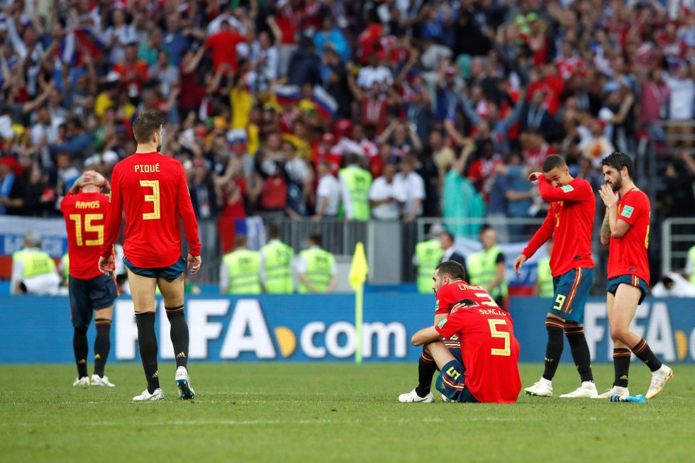 Los jugadores, desolados tras la derrota en la tanda de penaltis Los jugadores, desolados tras la derrota en la tanda de penaltis