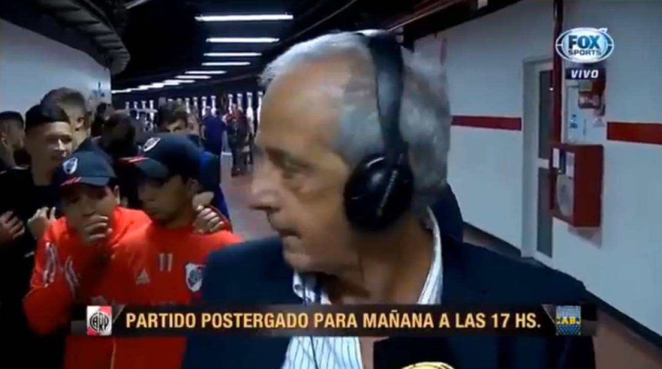 Presidente River Plate corre en entrevista El presidente de River sale corriendo en directo
