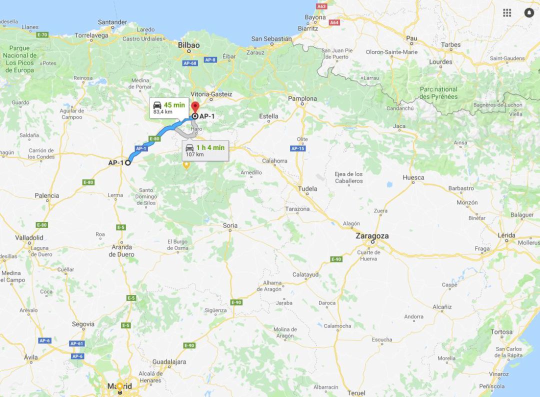 Desde la madrugada del viernes al sábado el tramo de la AP-1 entre Burgos y Arminñán deja de cobrar peaje.
