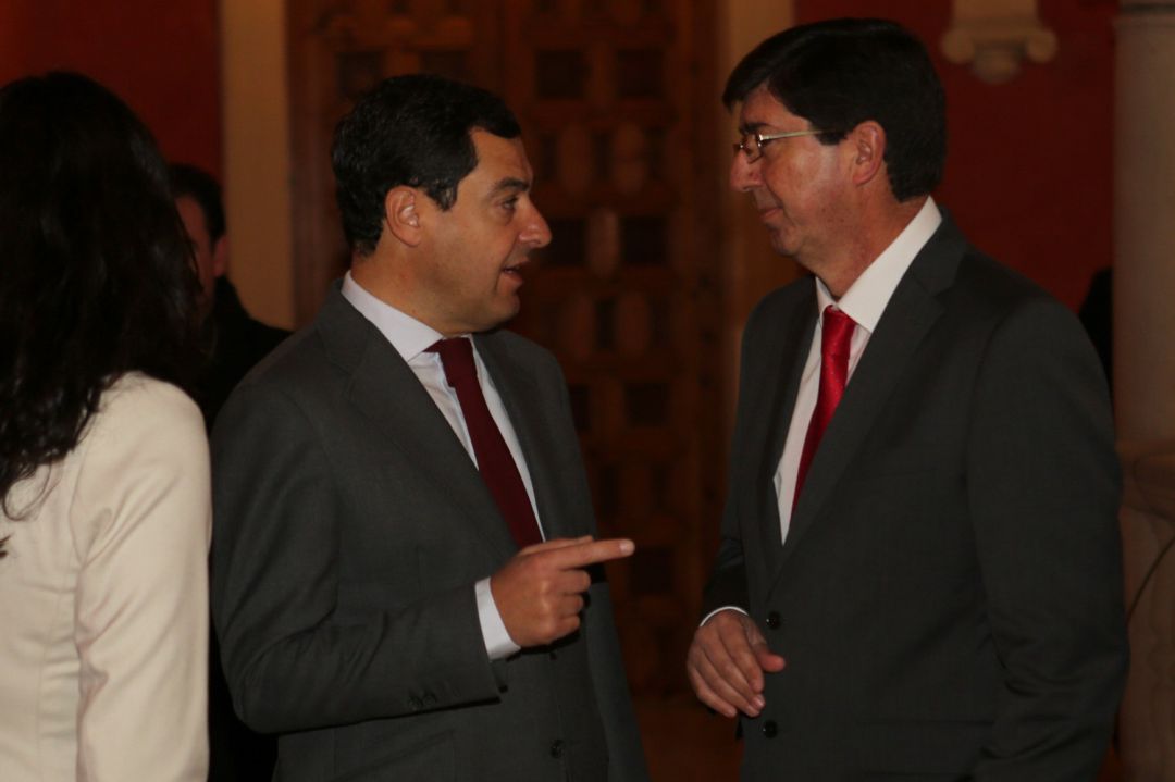 Juanma Moreno (PP-A) y Juan Marín (Cs), en una imagen de archivo