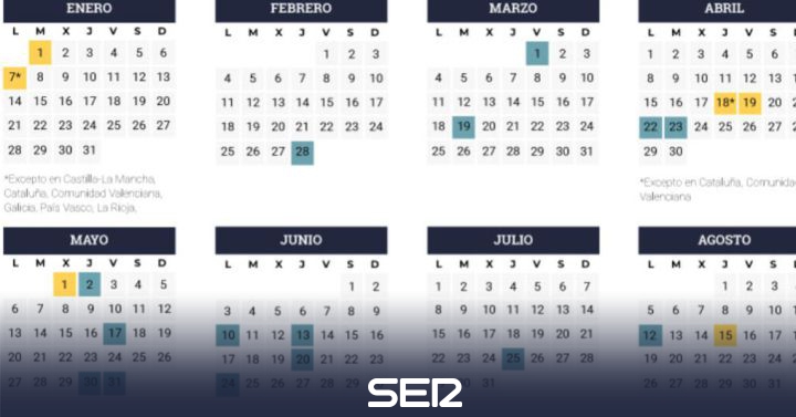 Festivos 2019 Consulta Los Festivos De Tu Comunidad Autónoma En El Calendario Laboral De 2019 5845