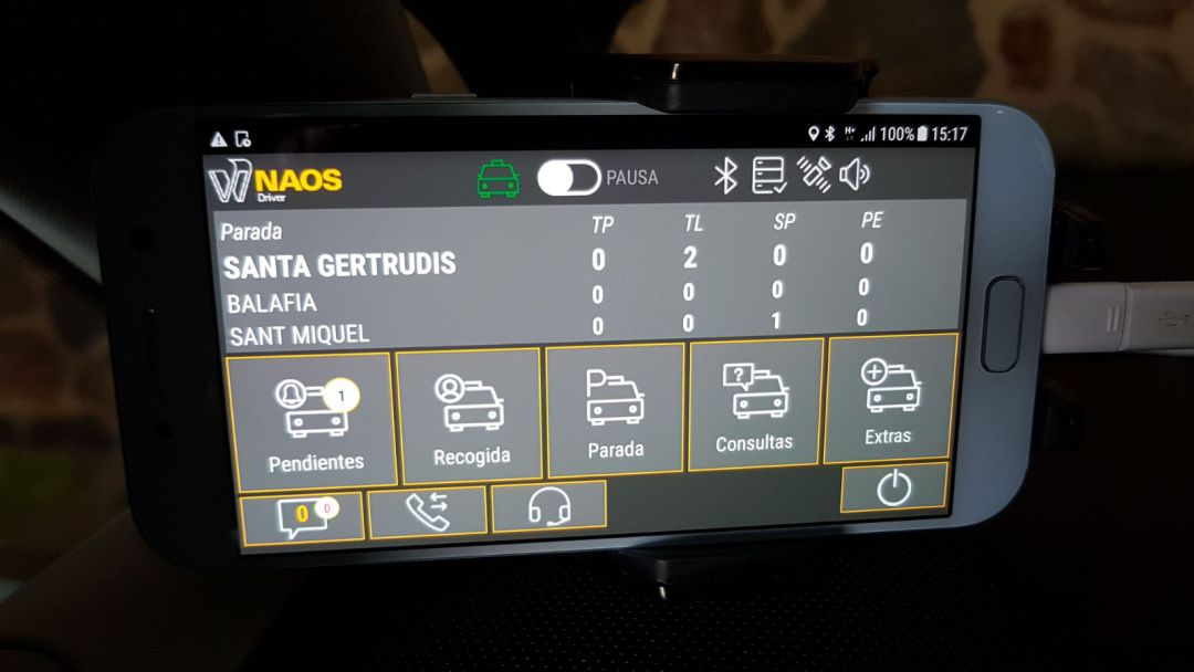 Imagen del sistema utilizado hasta ahora por los taxistas de Ibiza
