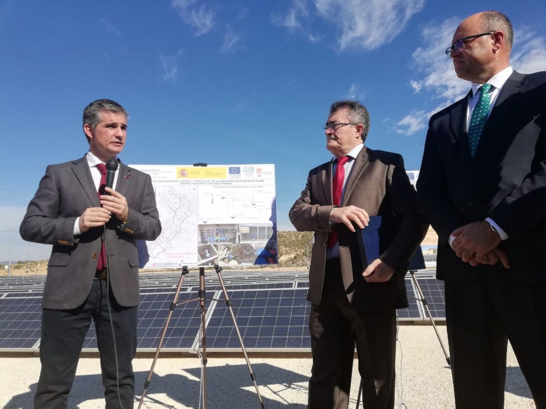 Inaugurado en Pliego el mayor parque fotovoltaico de España asociado al regadío