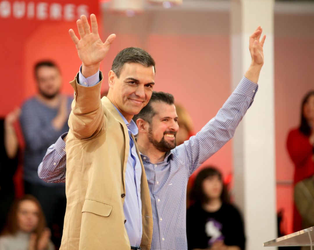 Imagen de Pedro Sánchez y Luis Tudanca en un acto preelectoral celebrado en Valladolid el pasado día 9