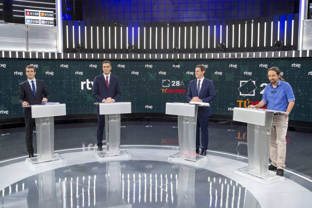 Audiencias El debate a cuatro de TVE arrasa con más de 7 millones de