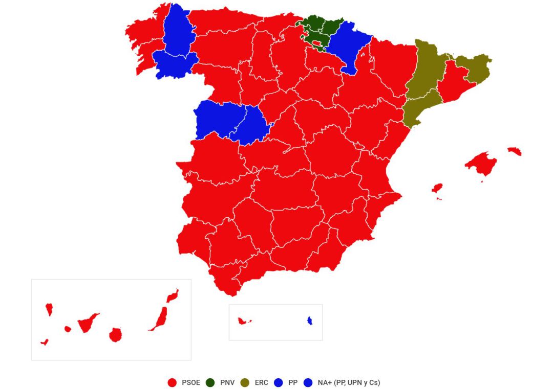 Resultados Electorales 2019 España Vuelve A Teñirse De Rojo Cuáles Son Las Provincias Fetiche 4072
