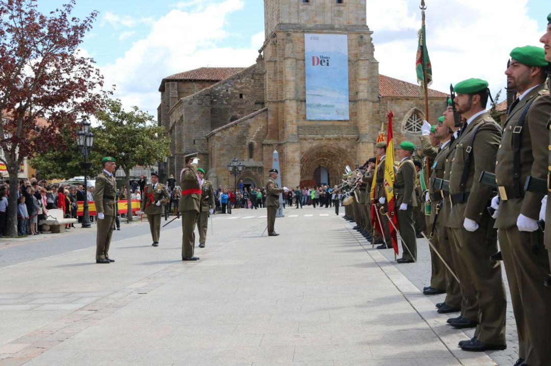 Imagen de archivo de la última jura de bandera en Aguilar de Campoo en 2018