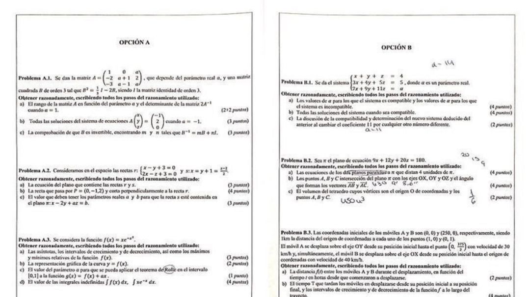 El Examen De Matematicas Ii Pone La Selectividad Patas Arriba Radio Valencia Cadena Ser