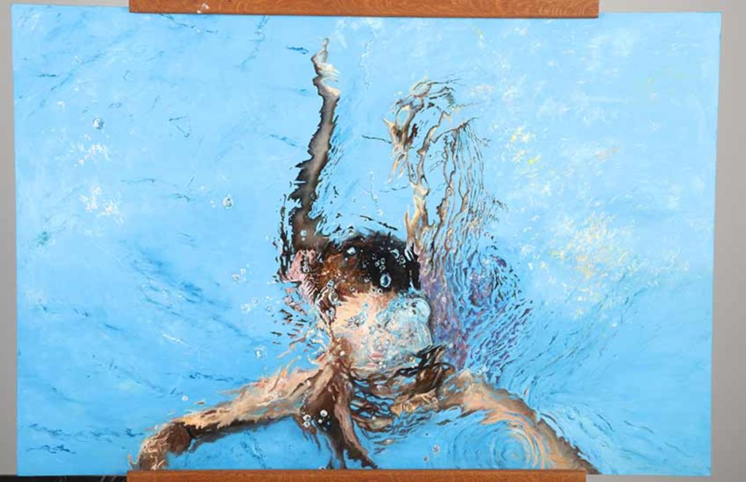 El cuadro "Inmersión" de Julene Calvo fue la obra ganadora del año pasado.