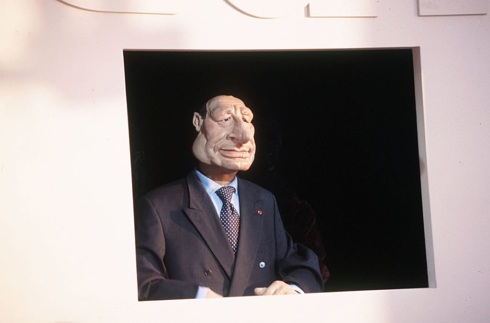 Muñeco de Jacques Chirac, en Los Guiñoles de Canal + Francia. Muñeco de Jacques Chirac, en Los Guiñoles de Canal + Francia.