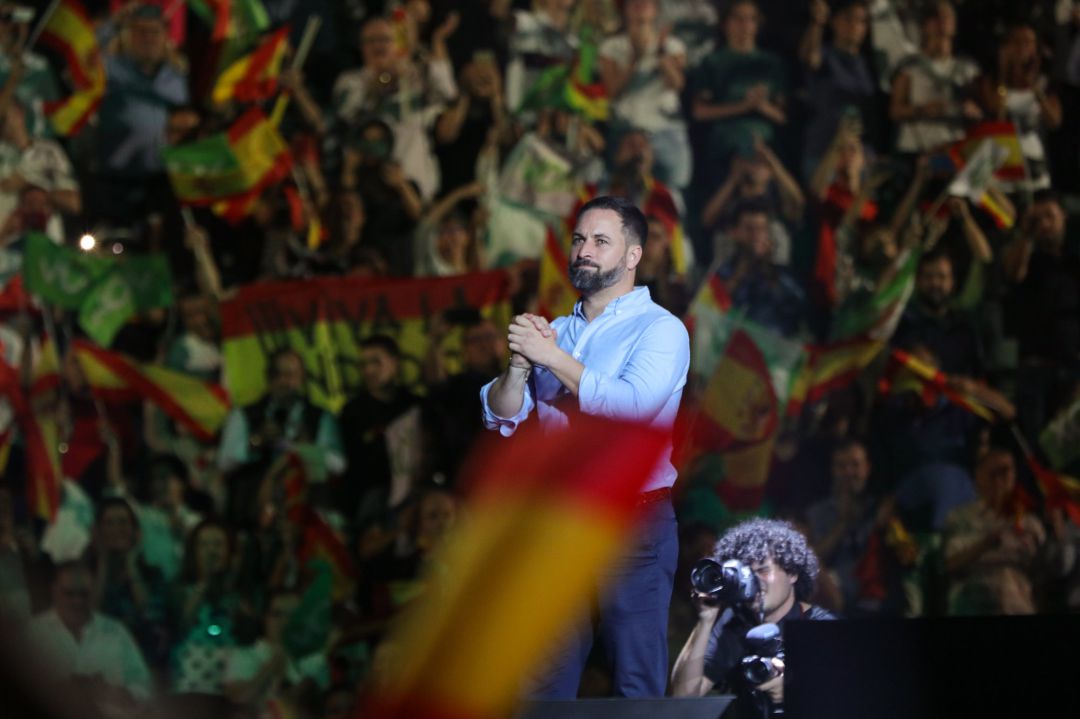 Santiago Abascal en el acto de Vox 'Vistalegre Plus Ultra' en Madrid
el pasado 6 octubre 2019.

