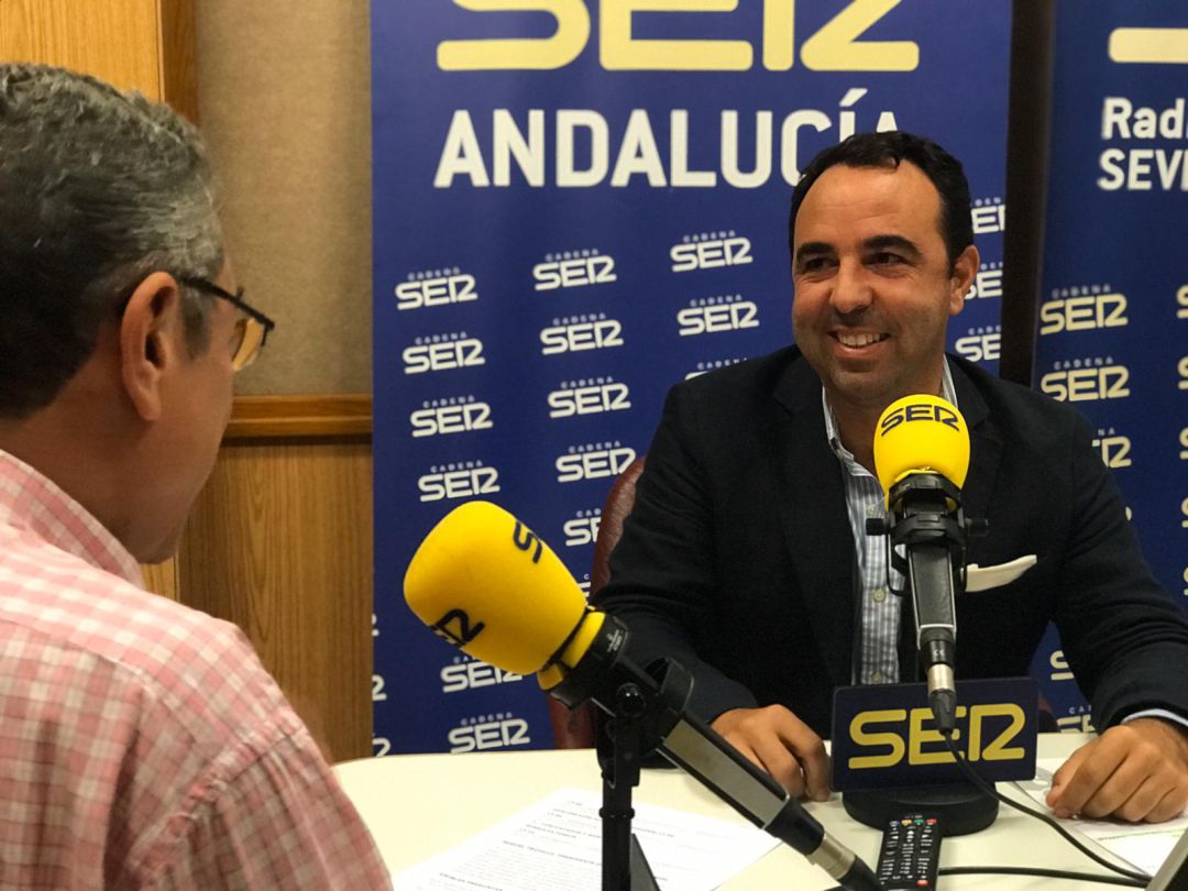 Miguel Triujullo, presidente de Alianza Sevilla durante la entrevista en Hoy por Hoy Sevilla, con Salomón Hachuel 