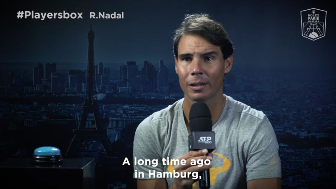Rafael Nadal en el torneo de París-Bercy,