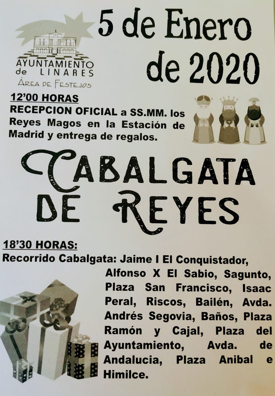 Cartel Reyes Magos 2020.