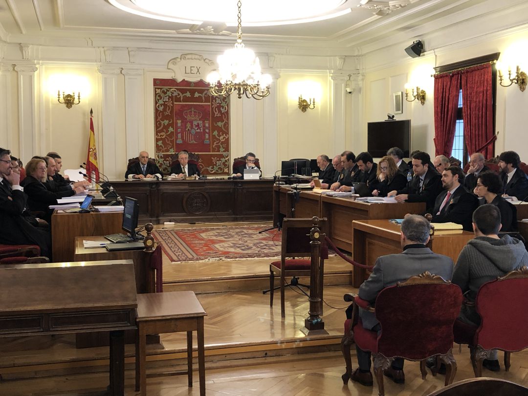 Momento de la sesión en la Audiencia provincial de León