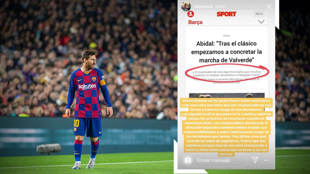 Messi contesta a Abidal: "Si habla de jugadores debería dar nombres porque se está ensuciando a todos"