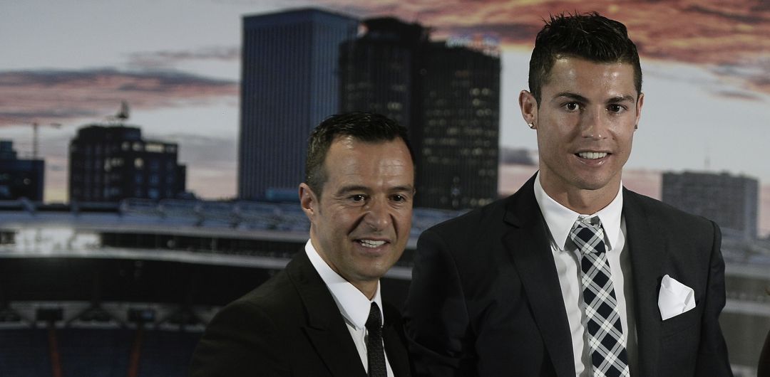 Cristiano Ronaldo y Jorge Mendes, en una imagen de archivo