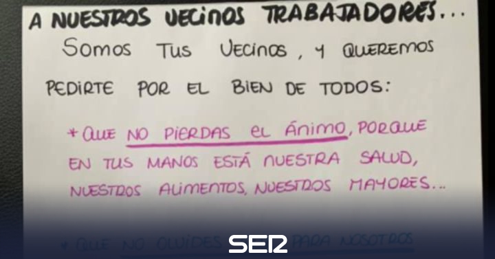 Coronavirus No Pierdas El Animo Eres Nuestro Mayor Orgullo El Mensaje De Apoyo A Los Que Luchan Contra El Coronavirus Sociedad Cadena Ser