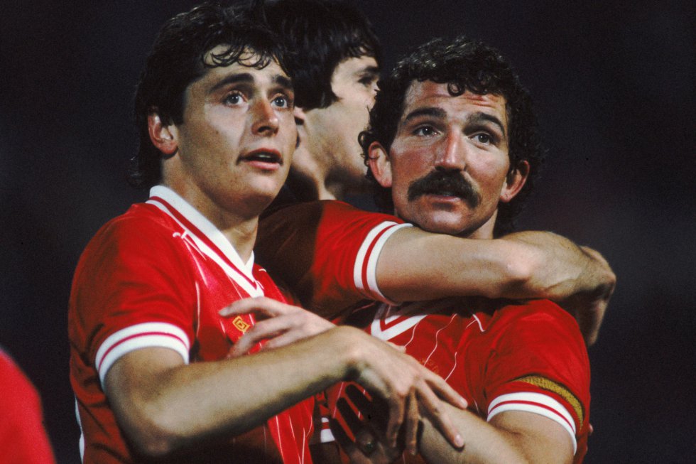 Michael Robinson, Alan Hansen y Graeme Souness en el Liverpool. Michael Robinson, Alan Hansen y Graeme Souness en el Liverpool.