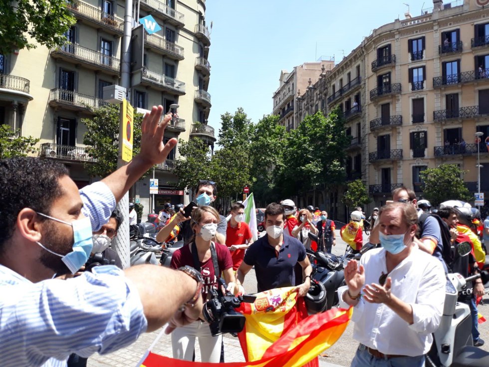El líder de Vox en Catalunya, Ignacio Garriga, en la manifestación de Barcelona El líder de Vox en Catalunya, Ignacio Garriga, en la manifestación de Barcelona