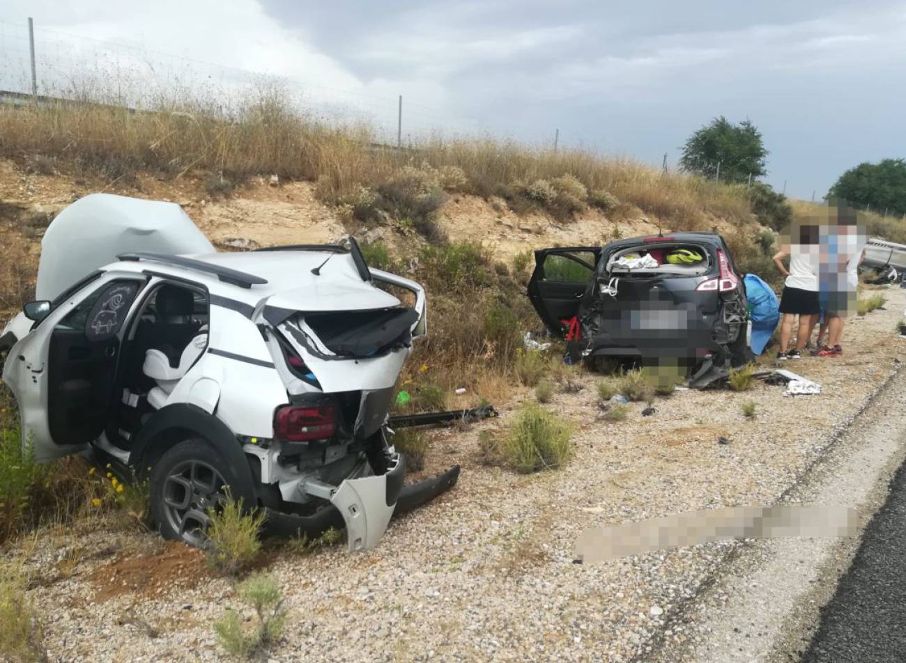 Un hombre fallecido y seis heridos en el accidente múltiple de Tébar