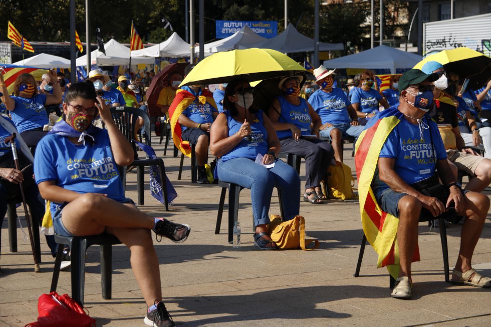 Los asistentes a la concentración organizada por ANC. Los asistentes a la concentración organizada por ANC.