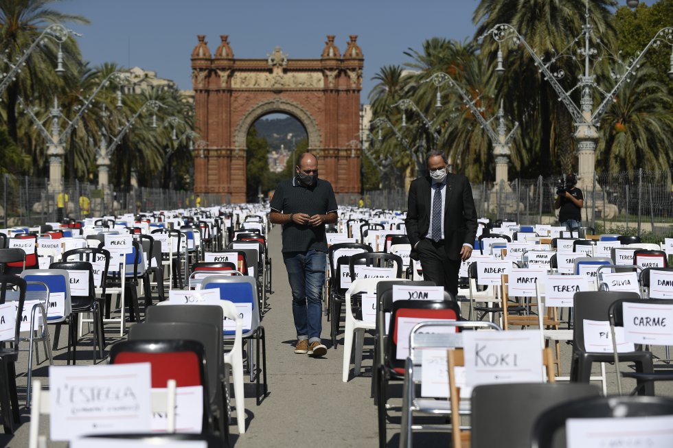 El president de la Generalitat, Quim Torra, ultimando la preparación del acto de la Diada. El president de la Generalitat, Quim Torra, ultimando la preparación del acto de la Diada.