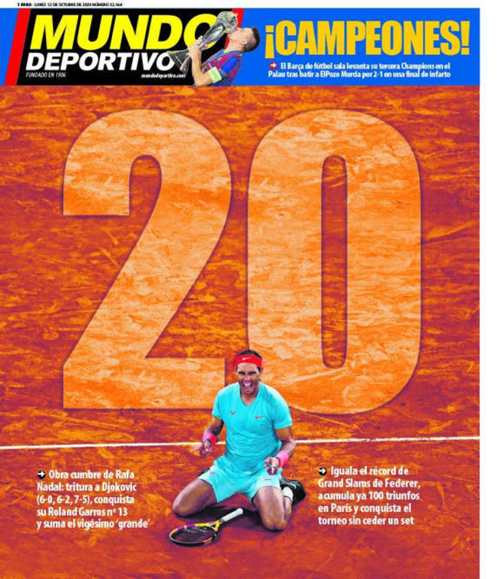 Las principales portadas del mundo se rinden al "superhéroe" Rafa Nadal Las principales portadas del mundo se rinden al "superhéroe" Rafa Nadal