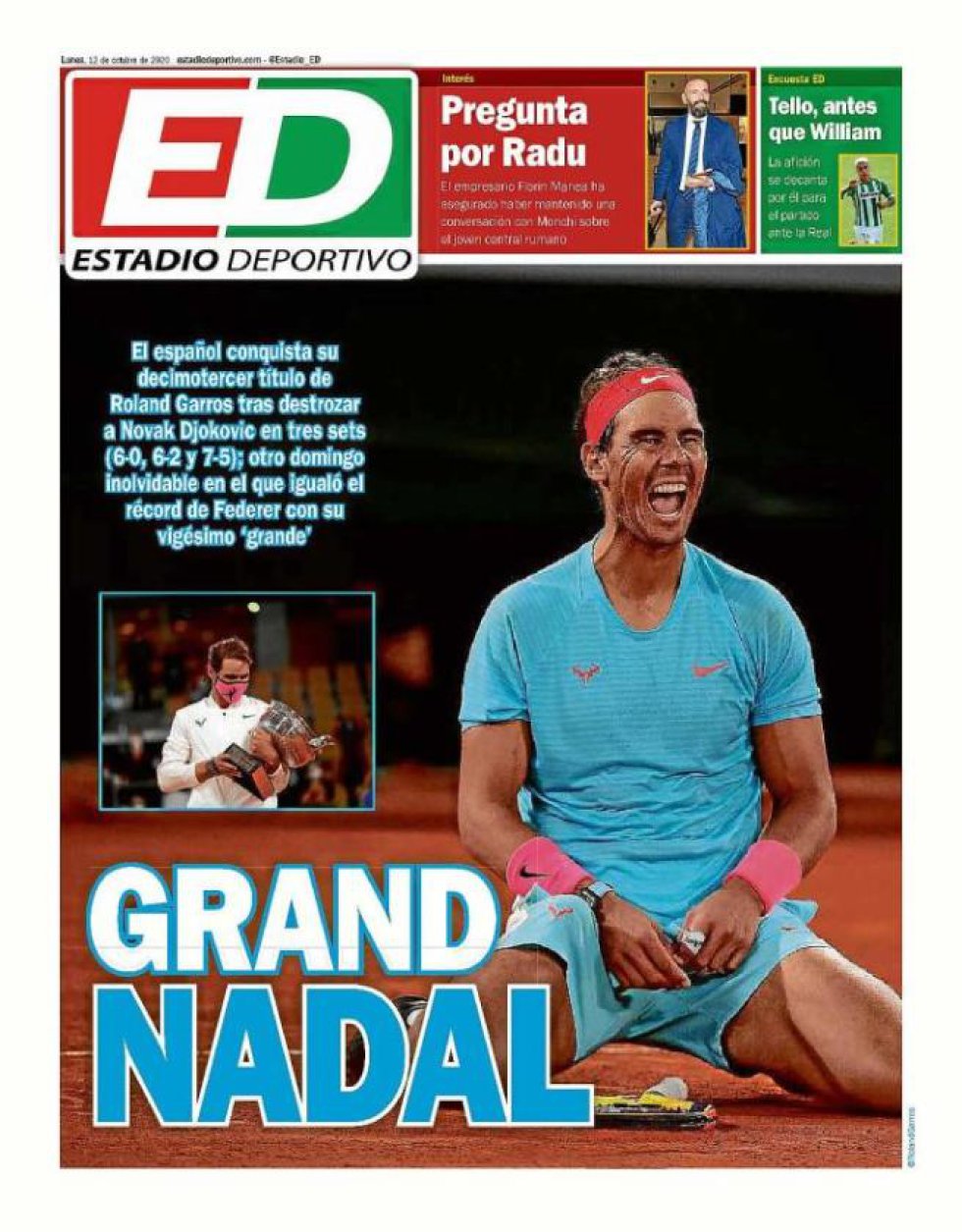 Las principales portadas del mundo se rinden al "superhéroe" Rafa Nadal Las principales portadas del mundo se rinden al "superhéroe" Rafa Nadal