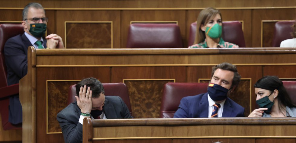 Un momento de la quinta moción de censura que se debate desde la recuperación de la democracia en 1978 Un momento de la quinta moción de censura que se debate desde la recuperación de la democracia en 1978