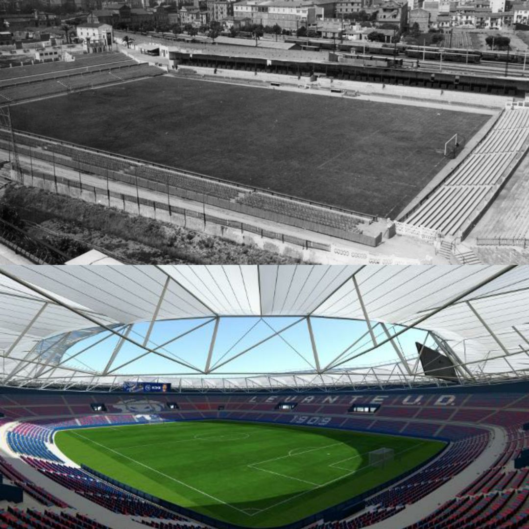 Los estadios del Levante UD: de Vallejo al "nuevo" Ciutat de València ...