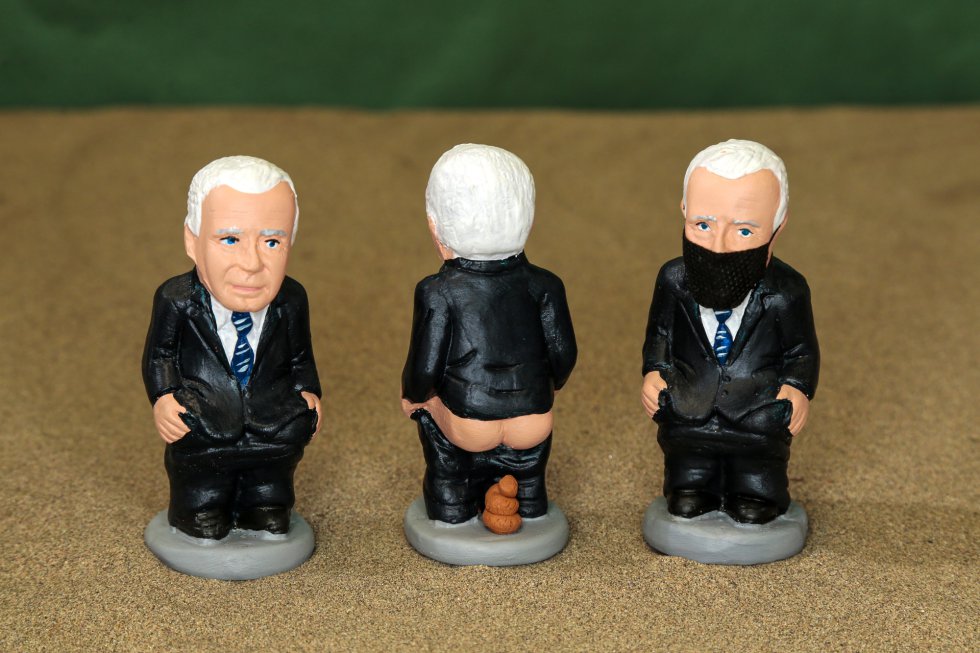 Todo apunta a que Joe Biden puede convertirse en la persona más poderosa del mundo, pero eso no impide que en Cataluña se le convierta en 'caganer'. Todo apunta a que Joe Biden puede convertirse en la persona más poderosa del mundo, pero eso no impide que en Cataluña se le convierta en 'caganer'.