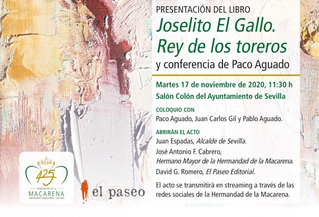 Cartel del acto a celebrar el martes en el Ayuntamiento de Sevilla