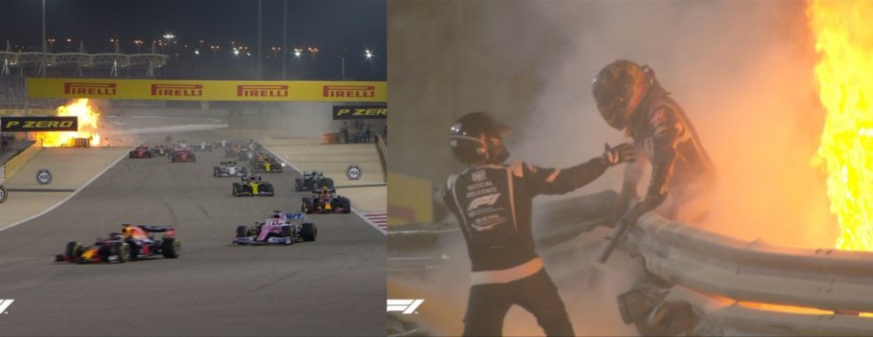 El piloto Romain Grosjean, fuera de peligro tras sufrir un gravísimo accidente en el Gran Premio de Baréin El piloto Romain Grosjean, fuera de peligro tras sufrir un gravísimo accidente en el Gran Premio de Baréin