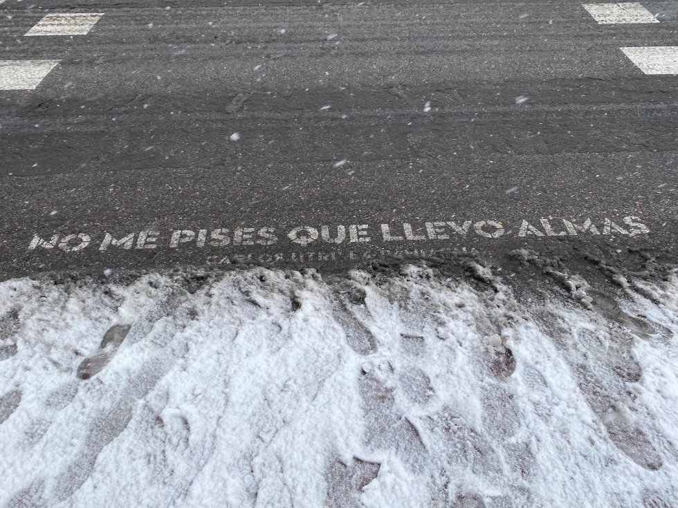 El temporal Filomena. Fotografía de Vallecas (Madrid). El temporal Filomena. Fotografía de Vallecas (Madrid).