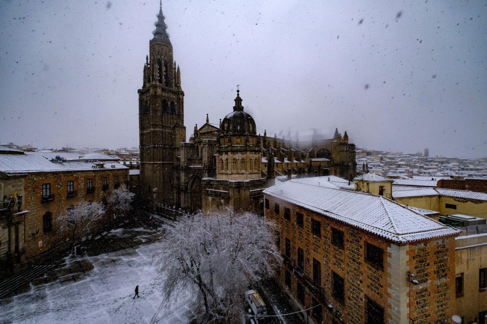Fotografía de la Catedral de Toledo tras el paso de Filomena. Fotografía de la Catedral de Toledo tras el paso de Filomena.