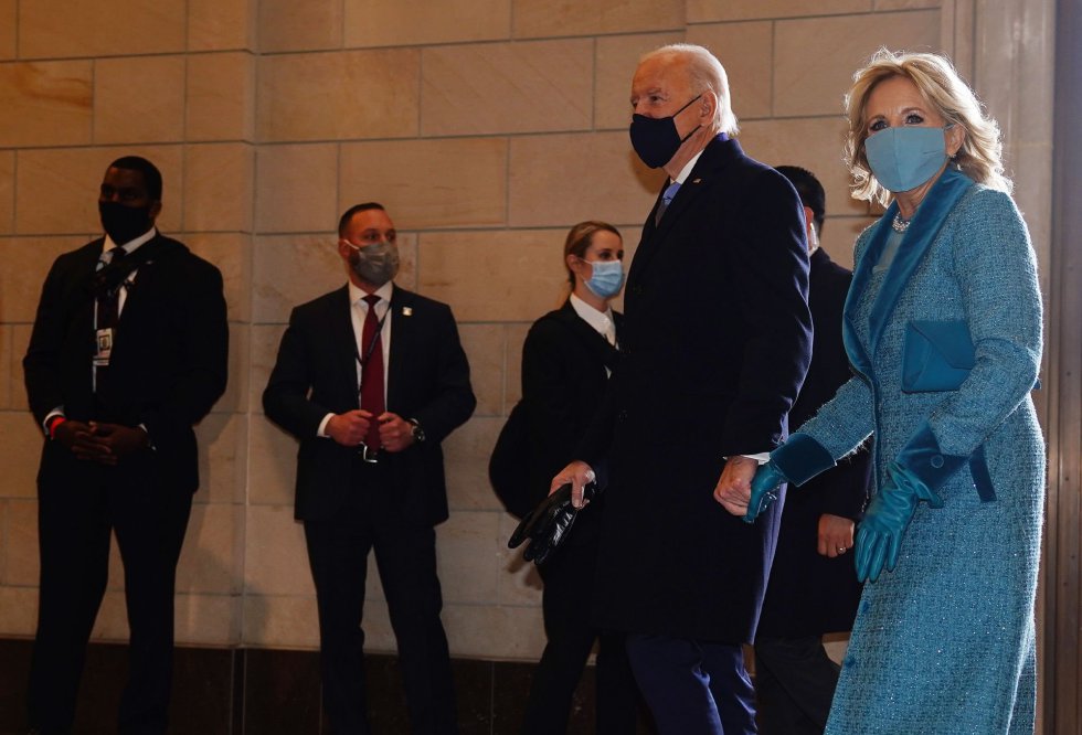El presidente electo Joe Biden y Jill Biden llegan al ala oeste de la Casa Blanca para la investidura. El presidente electo Joe Biden y Jill Biden llegan al ala oeste de la Casa Blanca para la investidura.