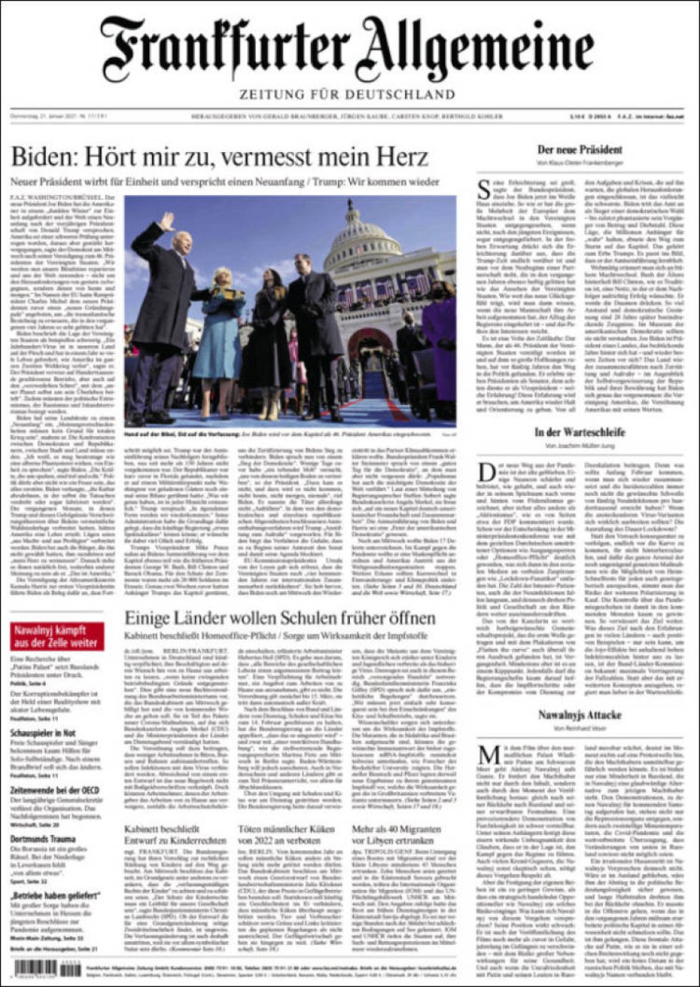 "Escúchame, mide mi corazón", titula el diario alemán 'Frankfurter Allgemeine' "Escúchame, mide mi corazón", titula el diario alemán 'Frankfurter Allgemeine'