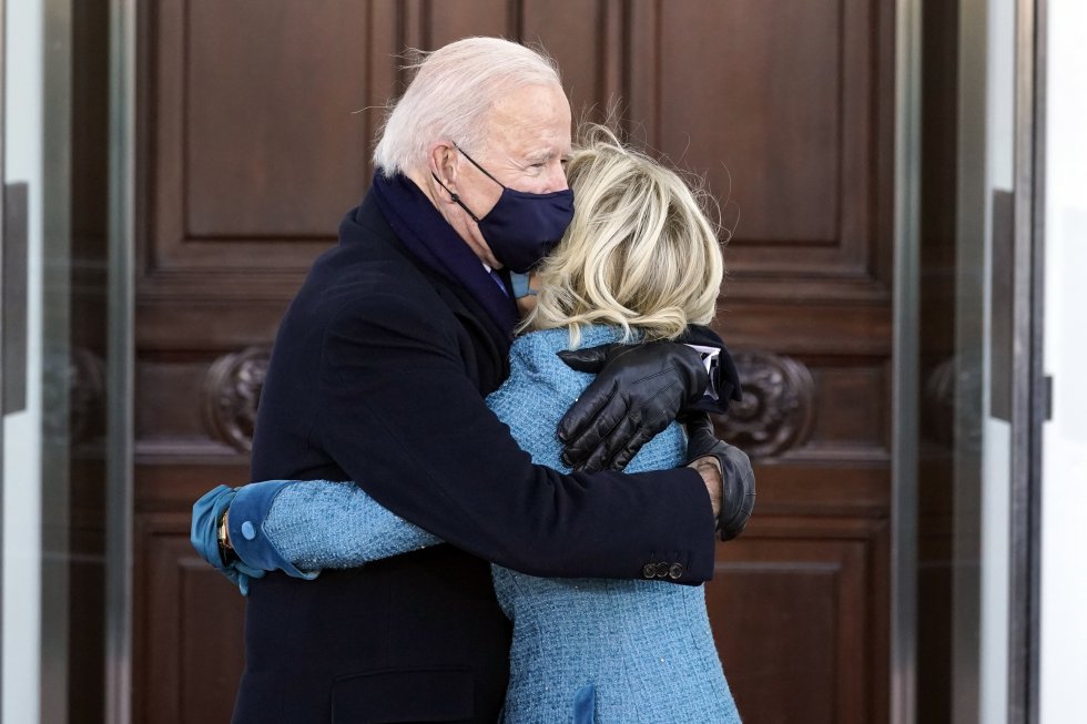 Joe Biden y su esposa, en la Casa Blanca. Joe Biden y su esposa, en la Casa Blanca.