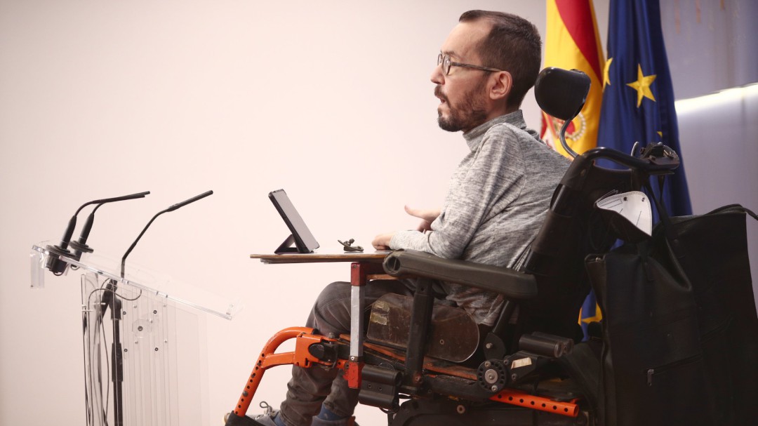 Echenique respalda las protestas por Hasél y pide investigar la "violenta mutilación del ojo" de una joven
