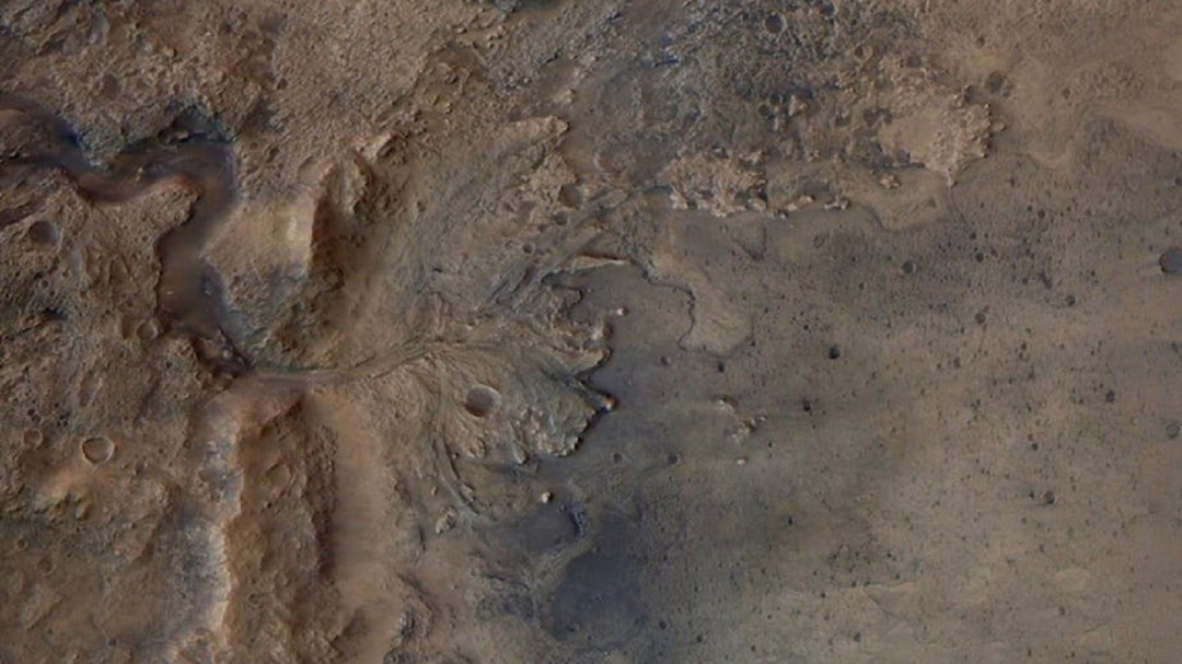 El cráter Jezero, lugar de aterrizaje marciano