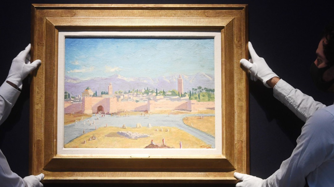 Angelina Jolie vende por un precio récord un cuadro pintado por Churchill